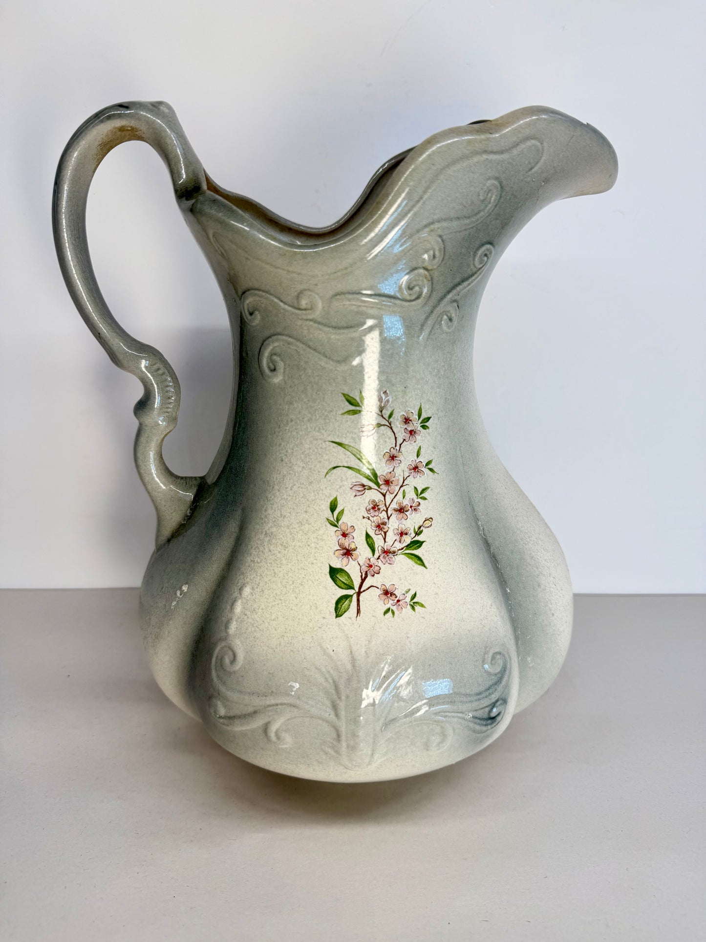 Wash Pitcher Water Blue Floral