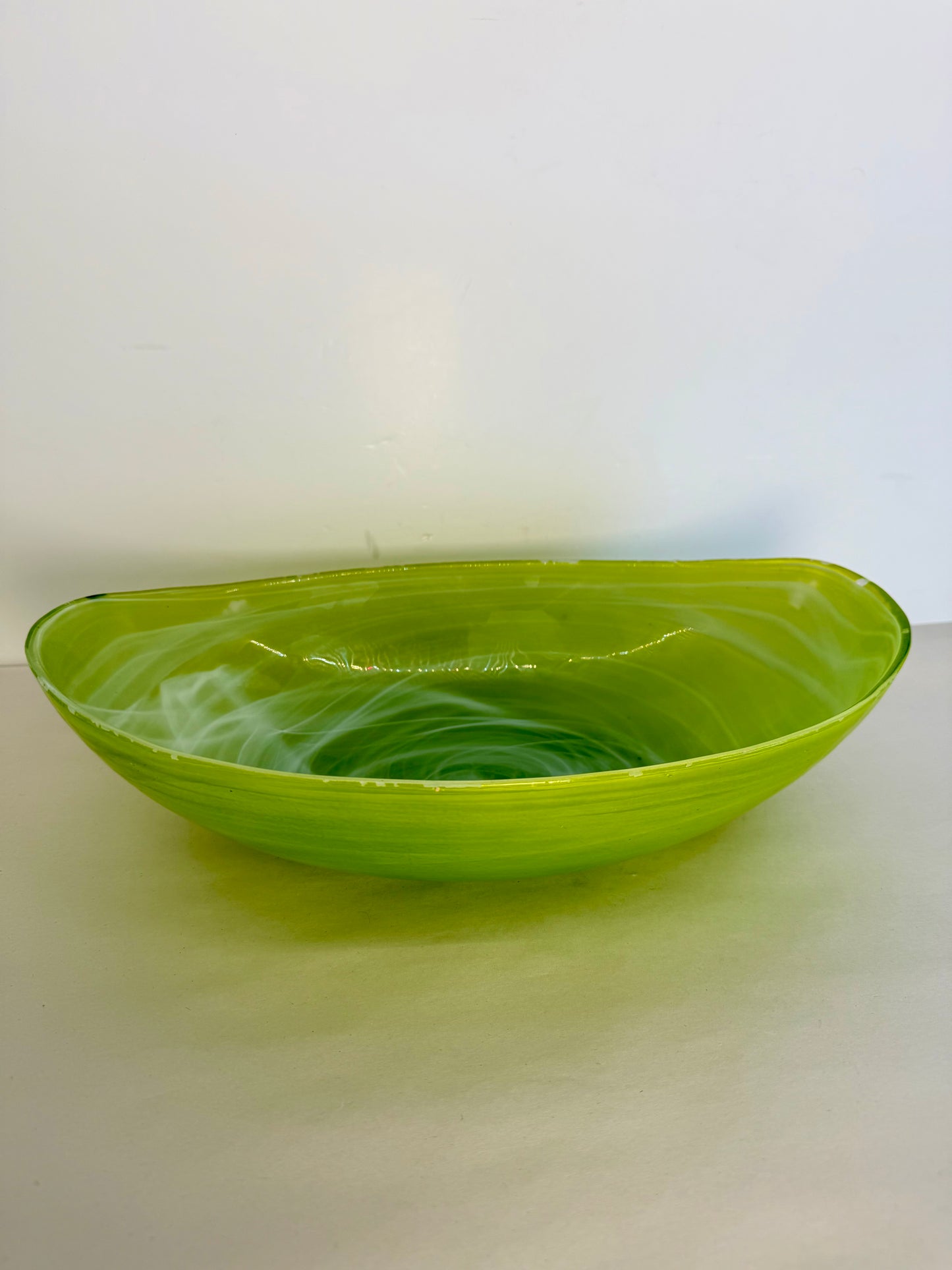 Lime Green Murano Decorative Glass Fruit Bow