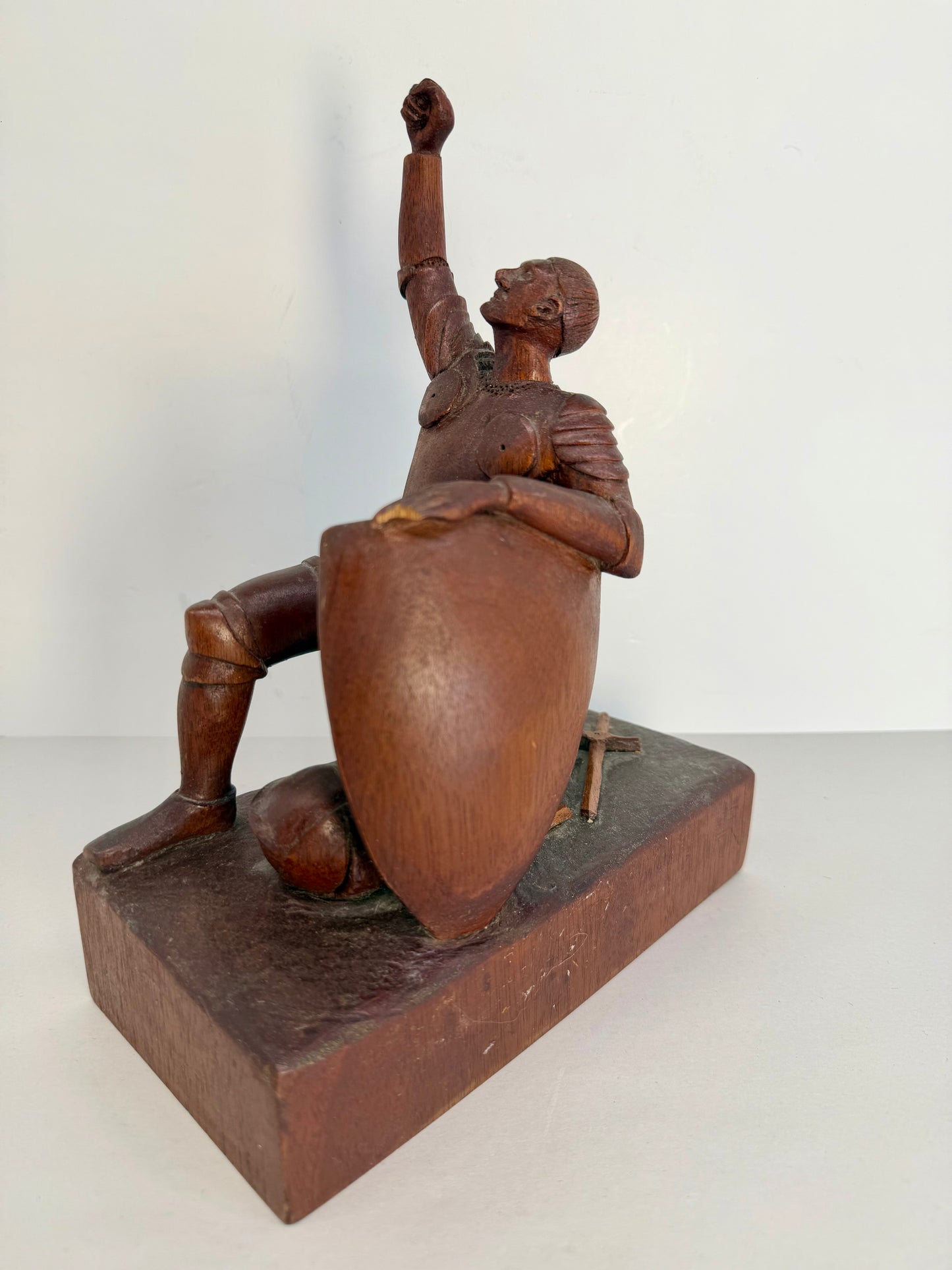 Hand-Carved Wood Matador Statue