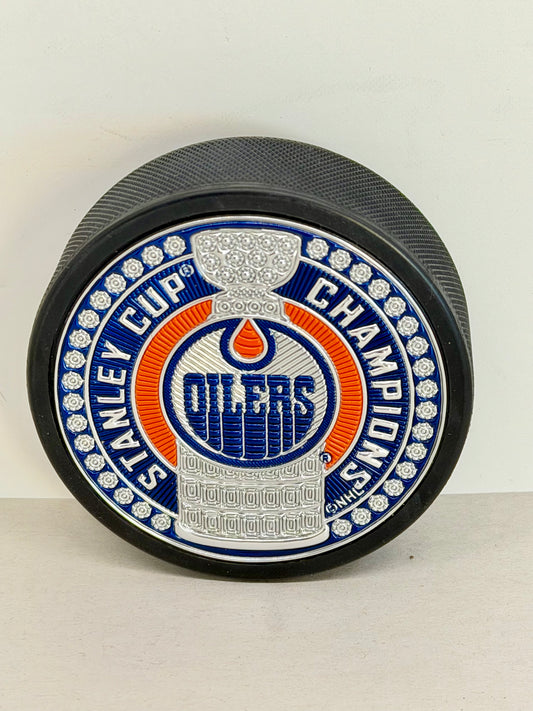 Edmonton Oilers Puck 5TIME CHAMPS