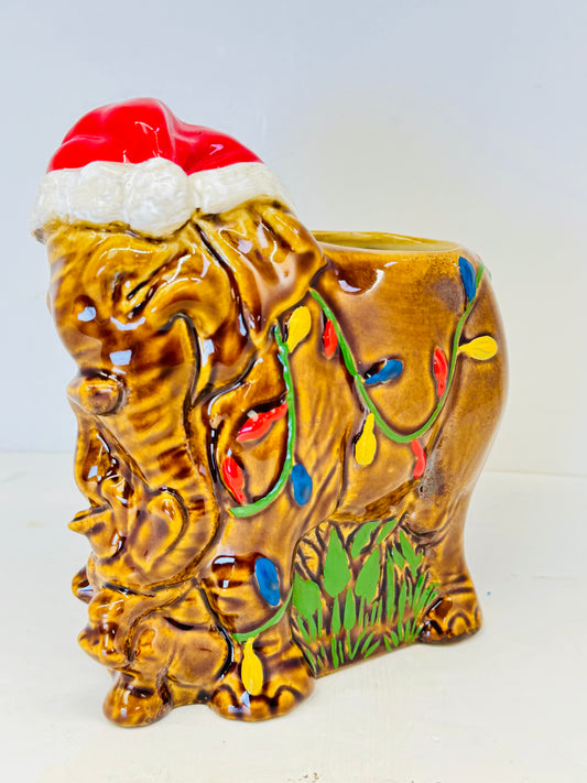 New Disney World Trader Sam's Grog Grotto Christmas Tiki Elephant Mug Cup