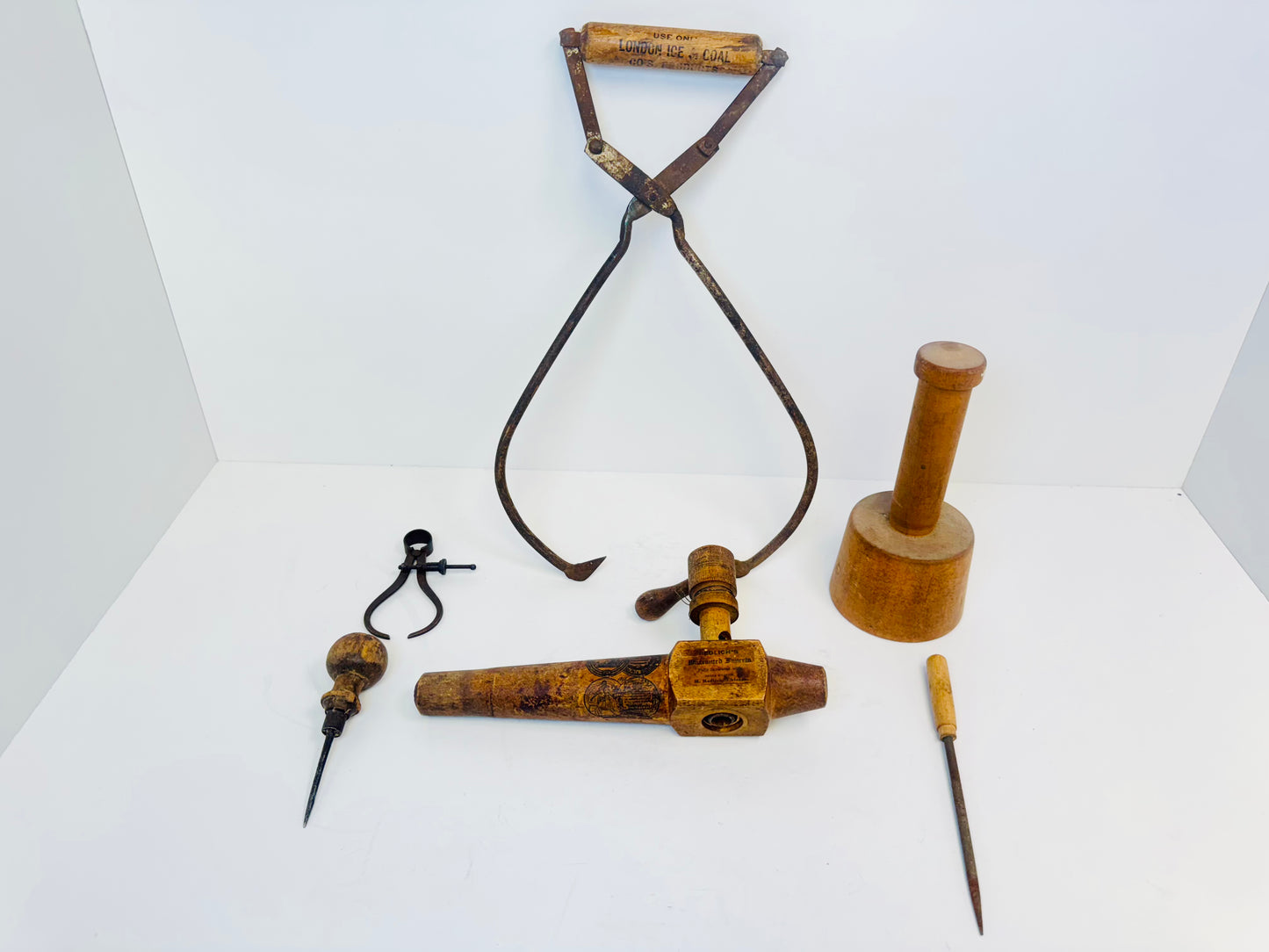 Antique Vintage Ice Block Tongs