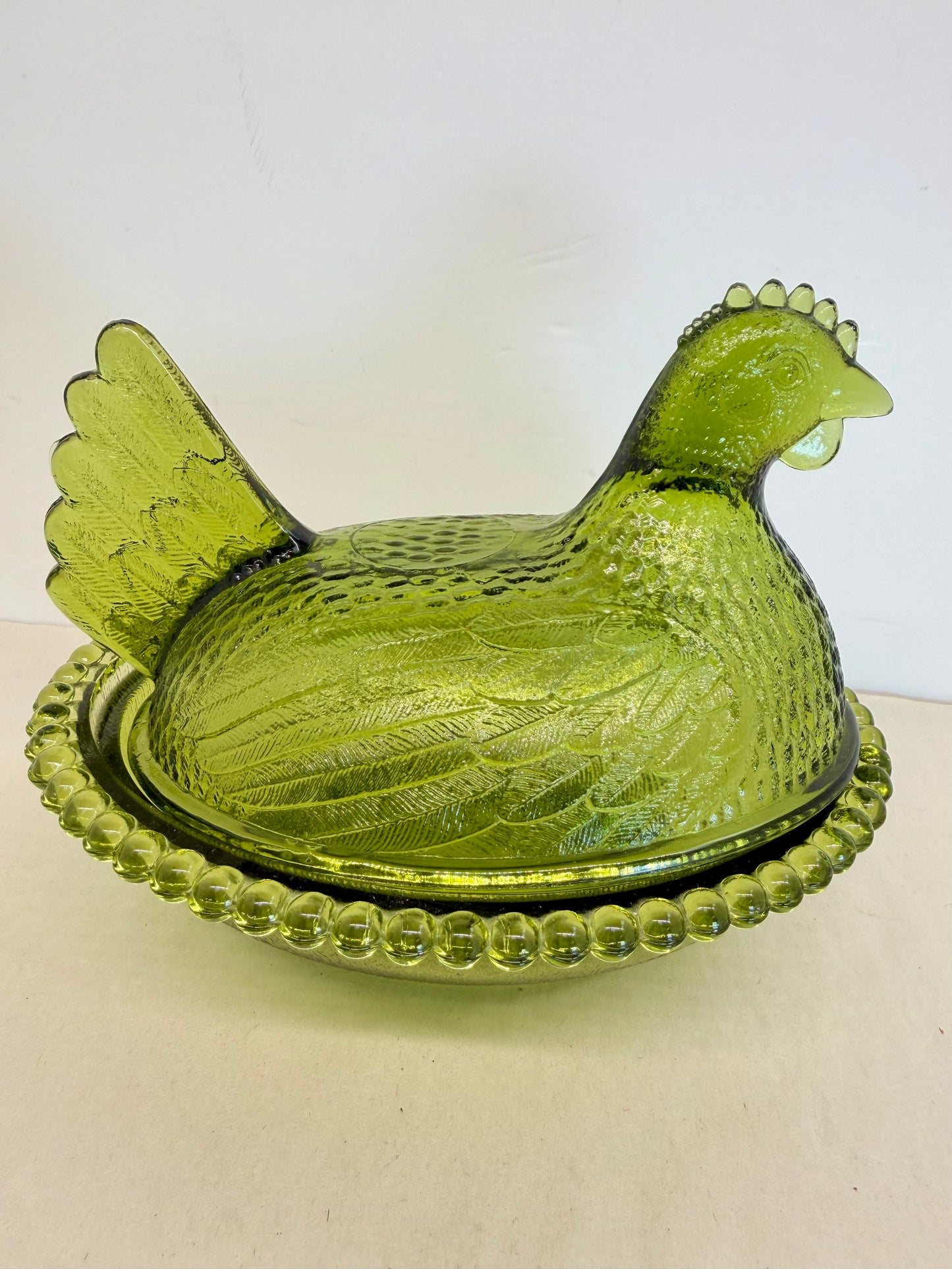 Indiana Glass Hen on Nest