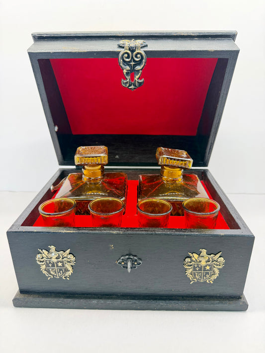 Wood Treasure Chest Whiskey Shot