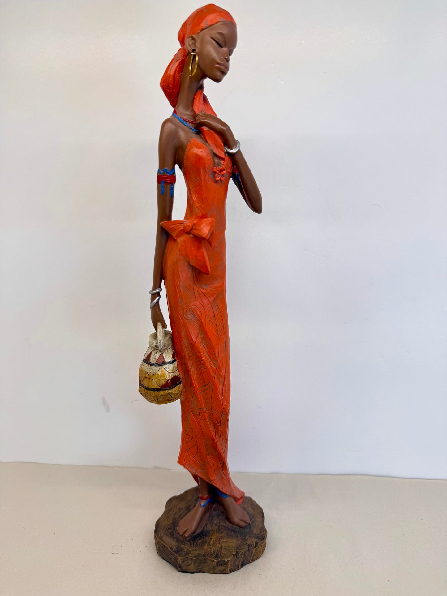 Traditional African Pottery With Figures