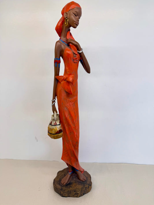 Traditional African Pottery With Figures