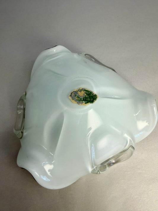 Murano Copper Art Glass Bowl