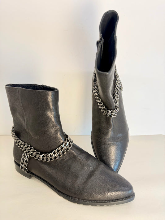 Stuart Weitzman black leather boots