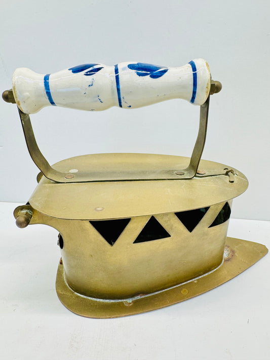 Old Brass Iron with Ceramic Handle