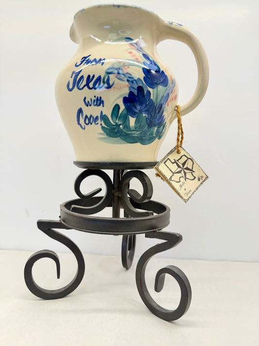 Stoneware pottery pitcher