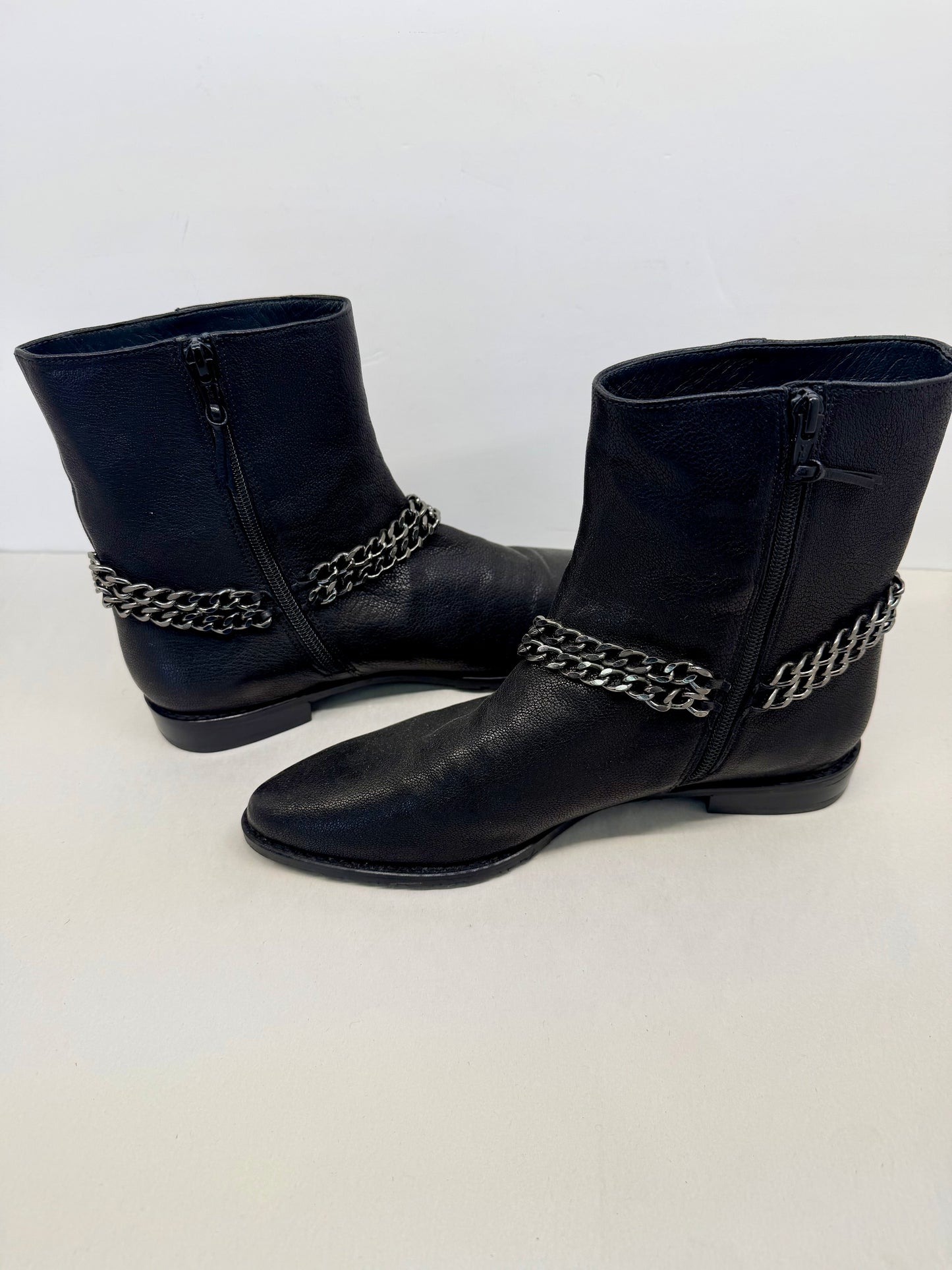 Stuart Weitzman Chain Booties Black