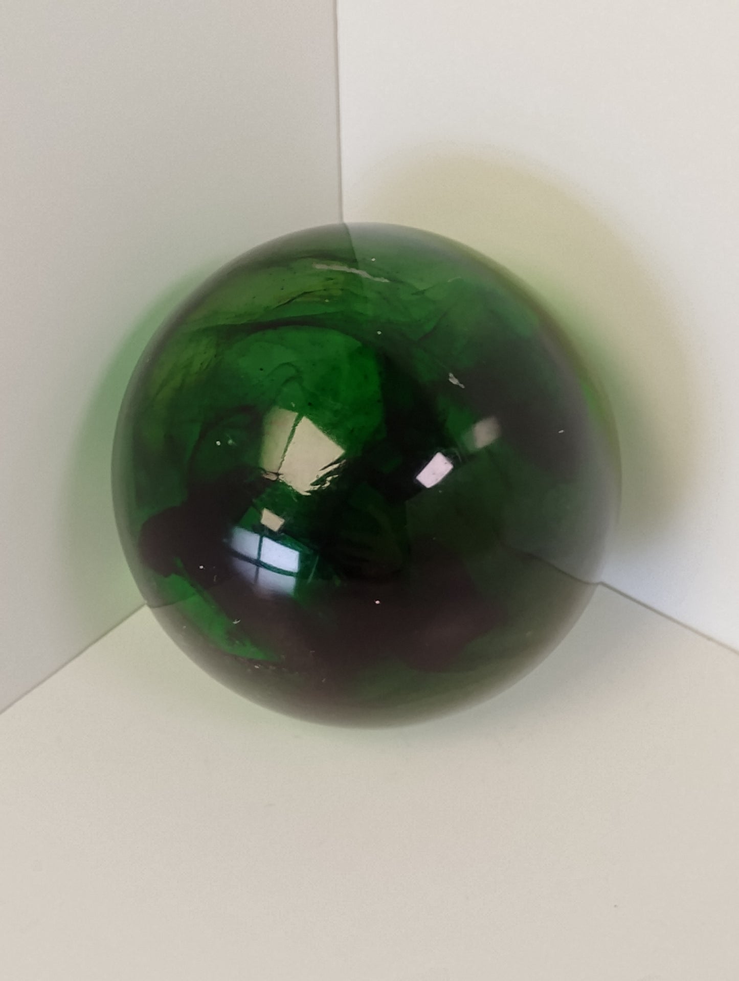 Green Inky Swirl Glass Marble