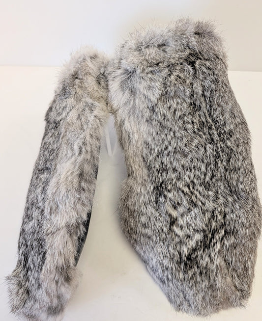 Unisex rabbit fur gloves