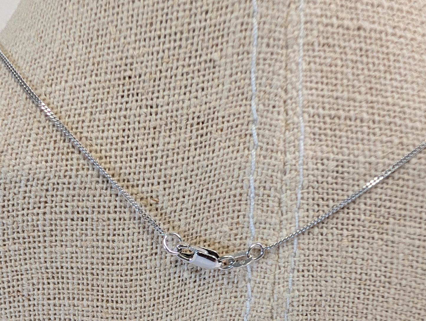 Vintage white gold cross necklace