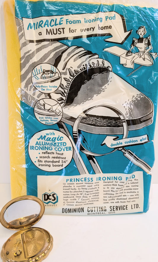 Vintage ironing pad and musical compact powder by KIGU