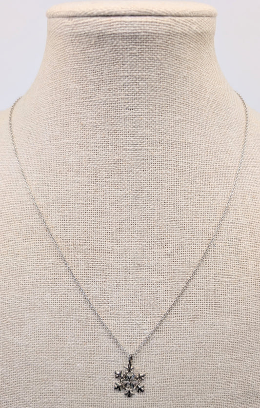 Silver snowflake necklace