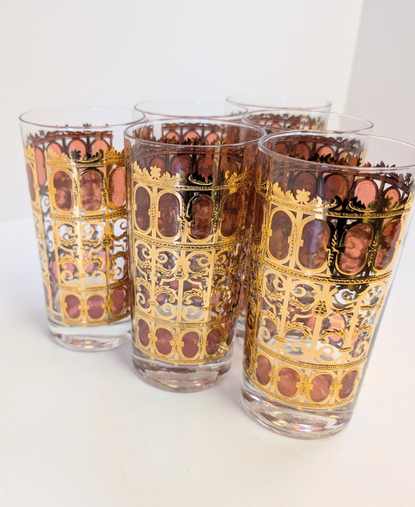 Vintage gold chantilly glasses