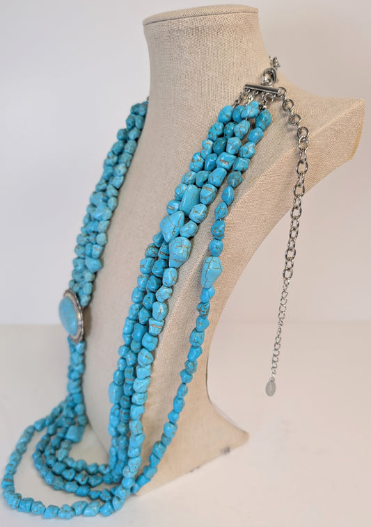Zi Collection- Howlite Turquoise Vintage Set