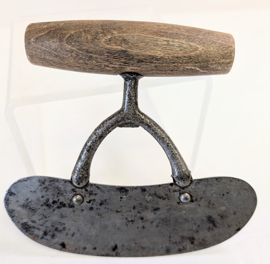 Antique half Moon mezzaluna chopper