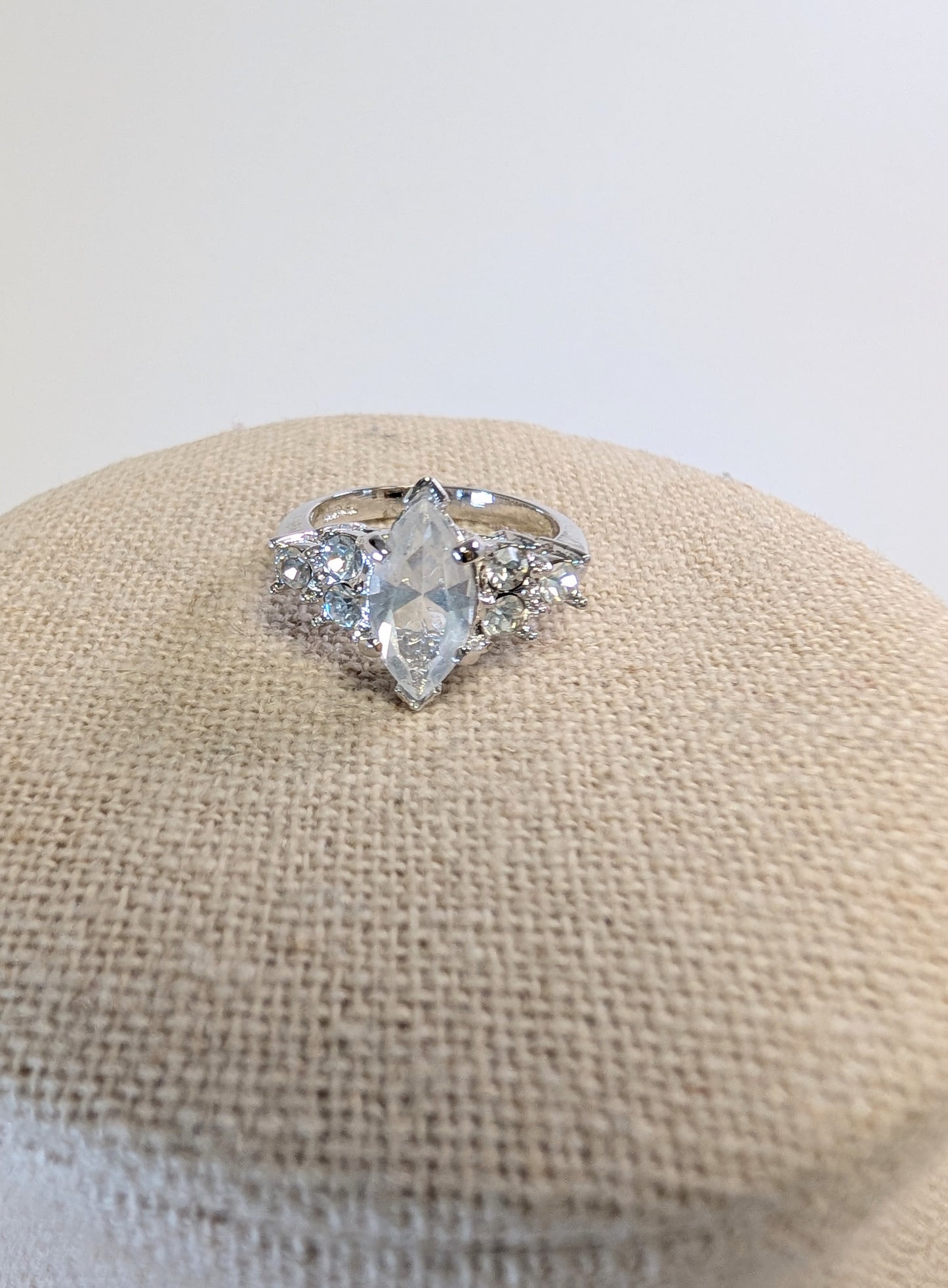 Vintage marquise silver ring