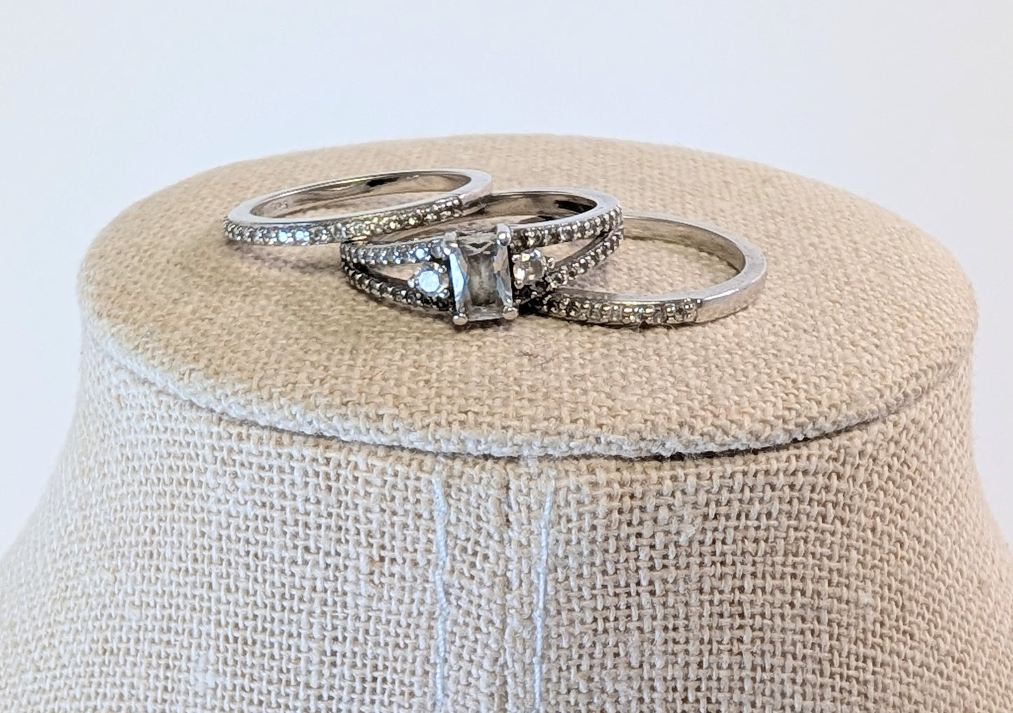 Sterling silver women's ring set