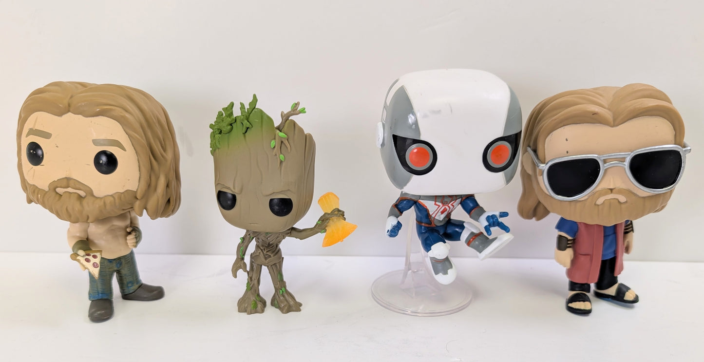 Unboxed Funko Pop four piece