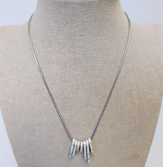 Swarovski signed swan crystal necklace
