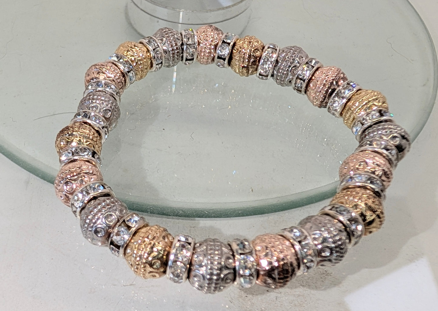 Large holed rhinestone Crystal bracelet