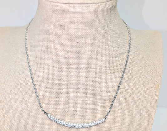 Swarovski vintage Crystal bar pendant necklace