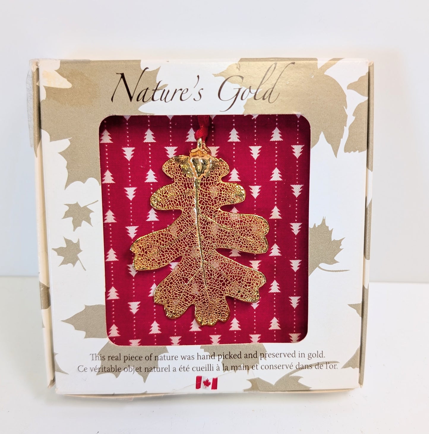 Gold leaf Christmas ornaments