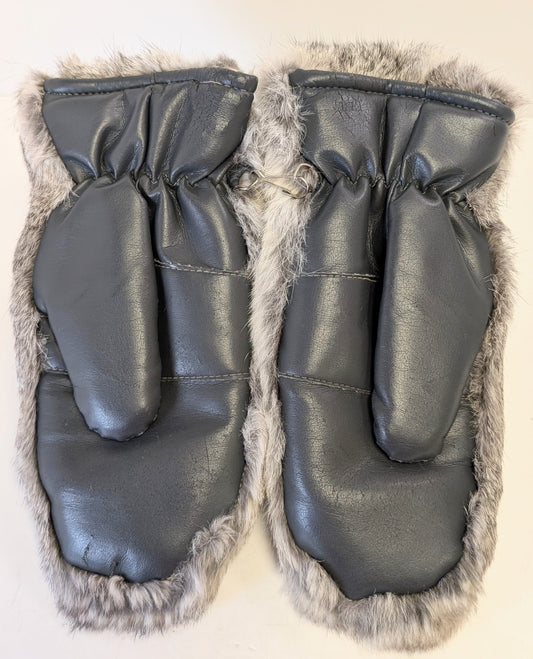 Unisex rabbit fur gloves