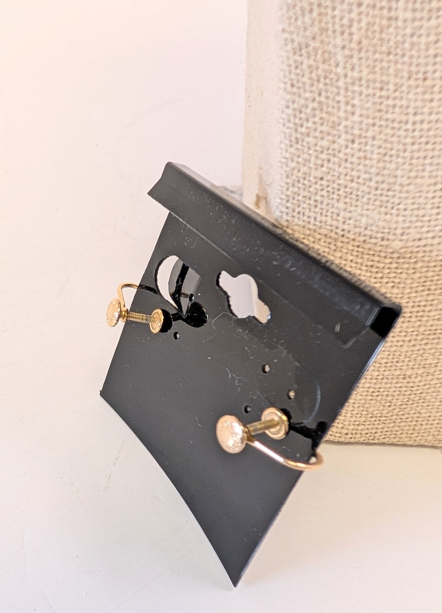 Vintage 12k pearl earrings