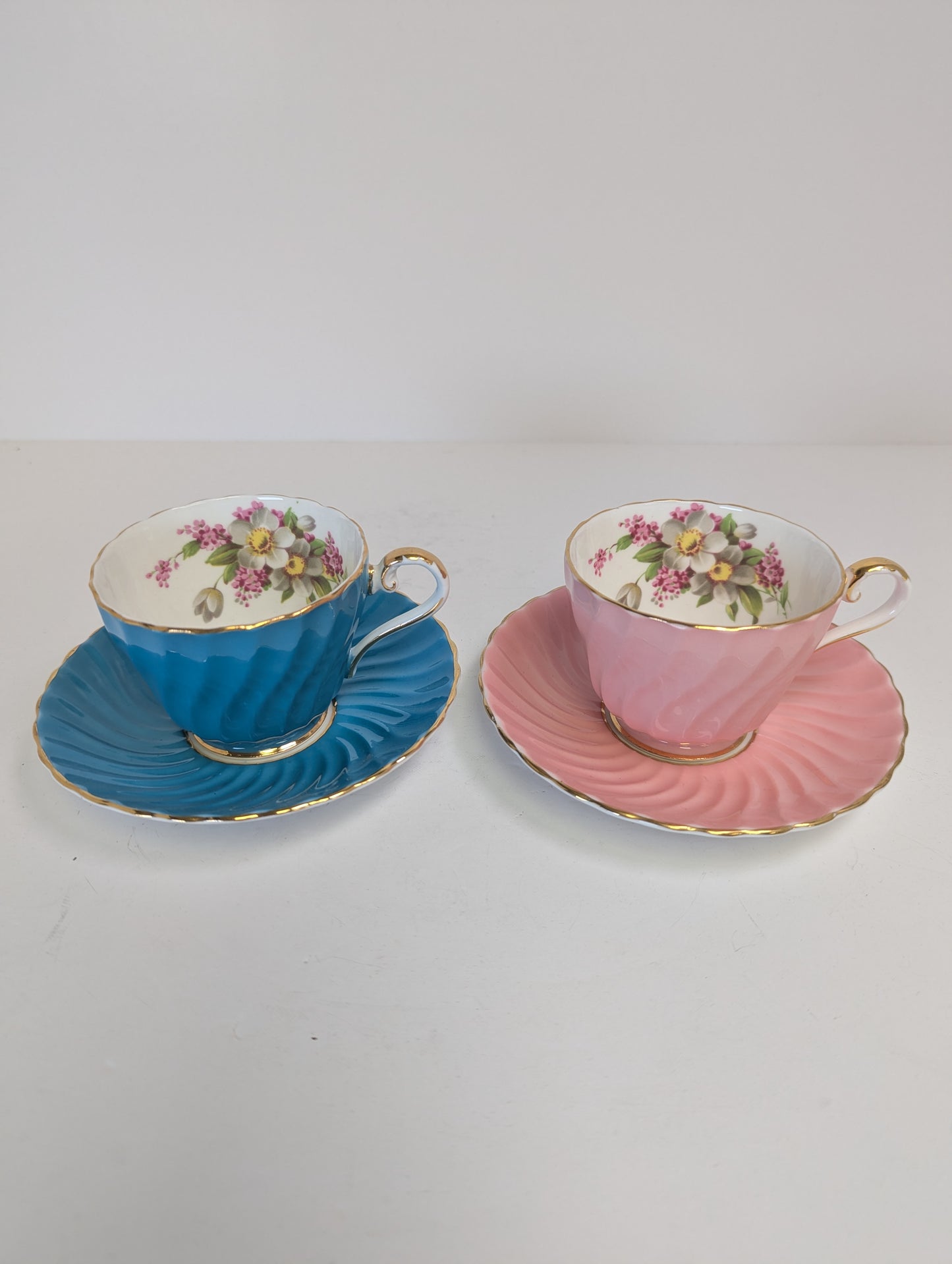 Vintage Ainsley Tea Cup & Saucers