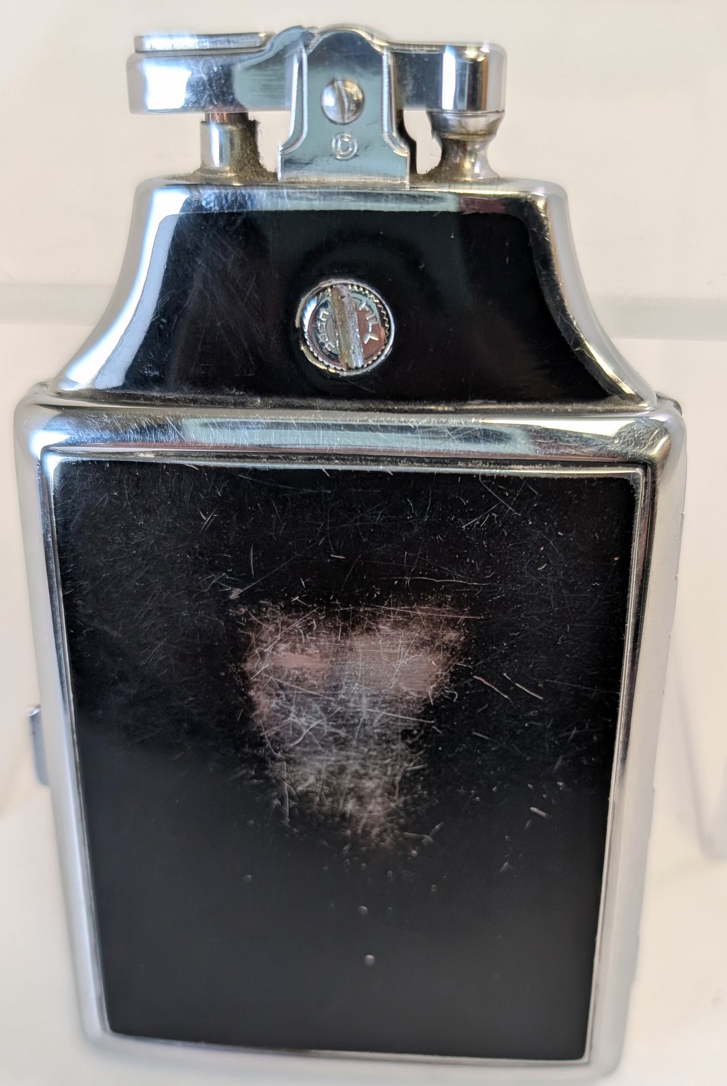 1933 Ronson Master Case enamel silver toned cigarette case and lighter