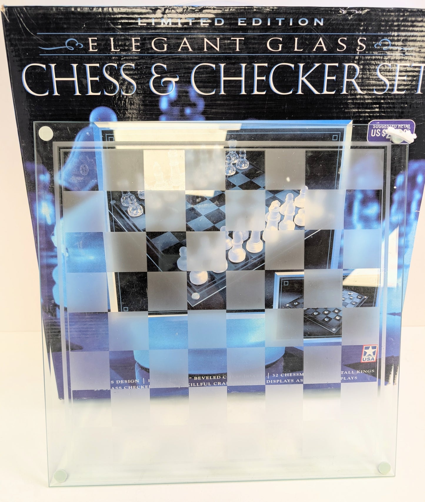 Traditional frosted chess/ checkered board set