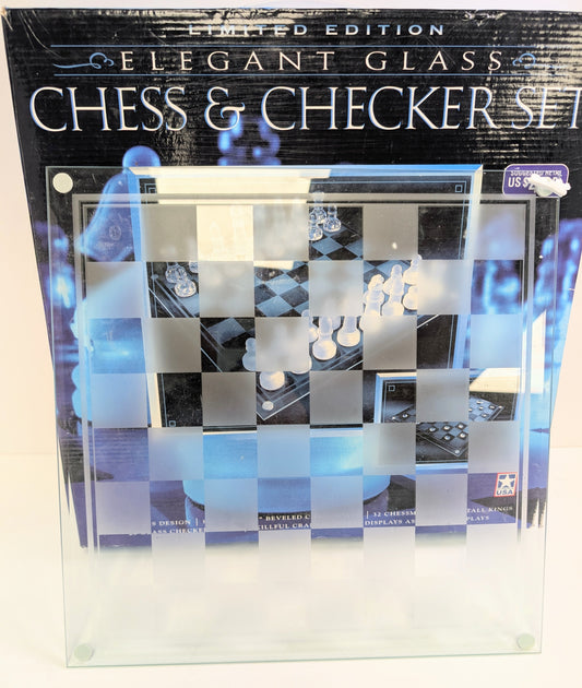 Traditional frosted chess/ checkered board set
