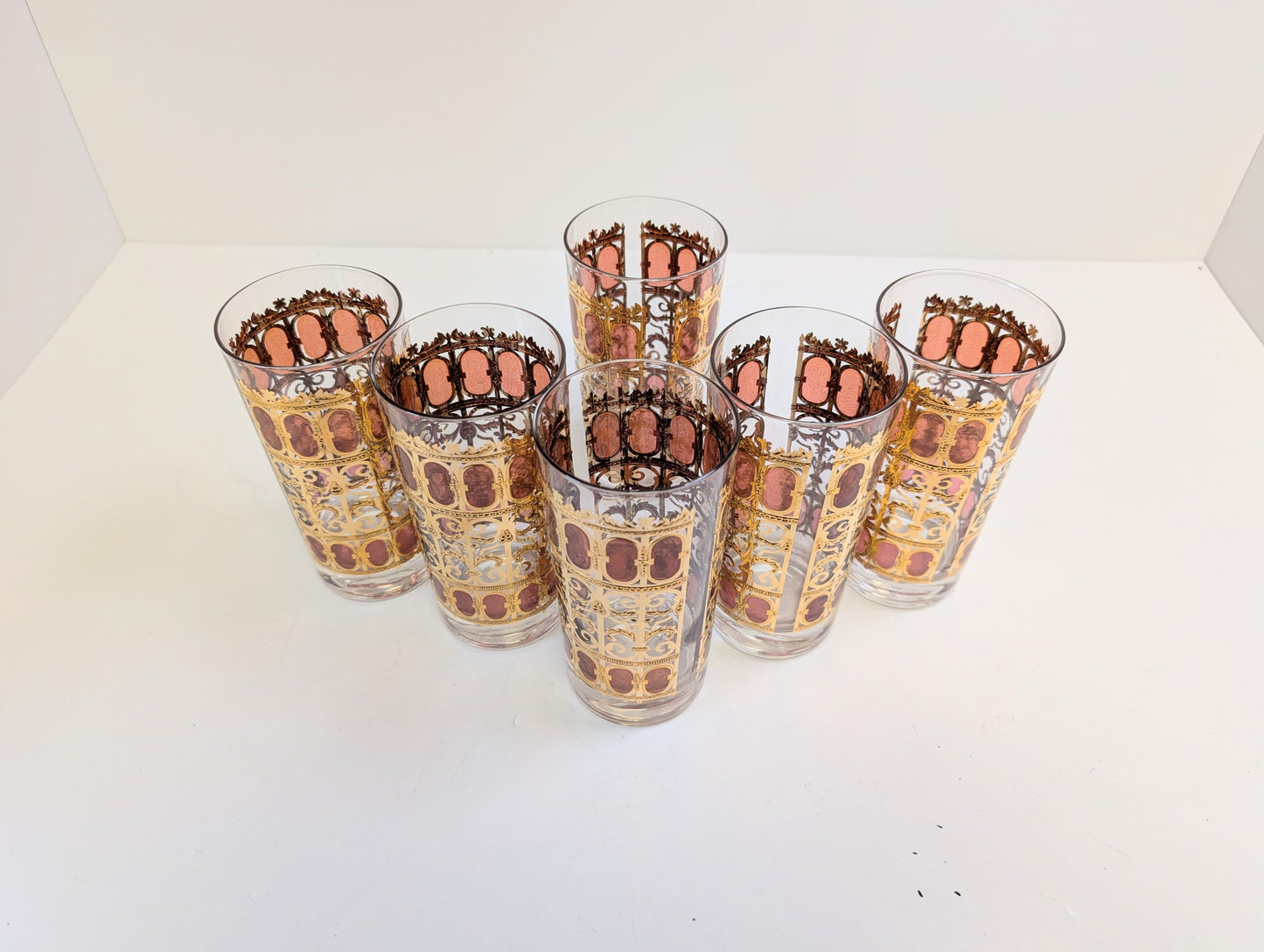 Vintage gold chantilly glasses