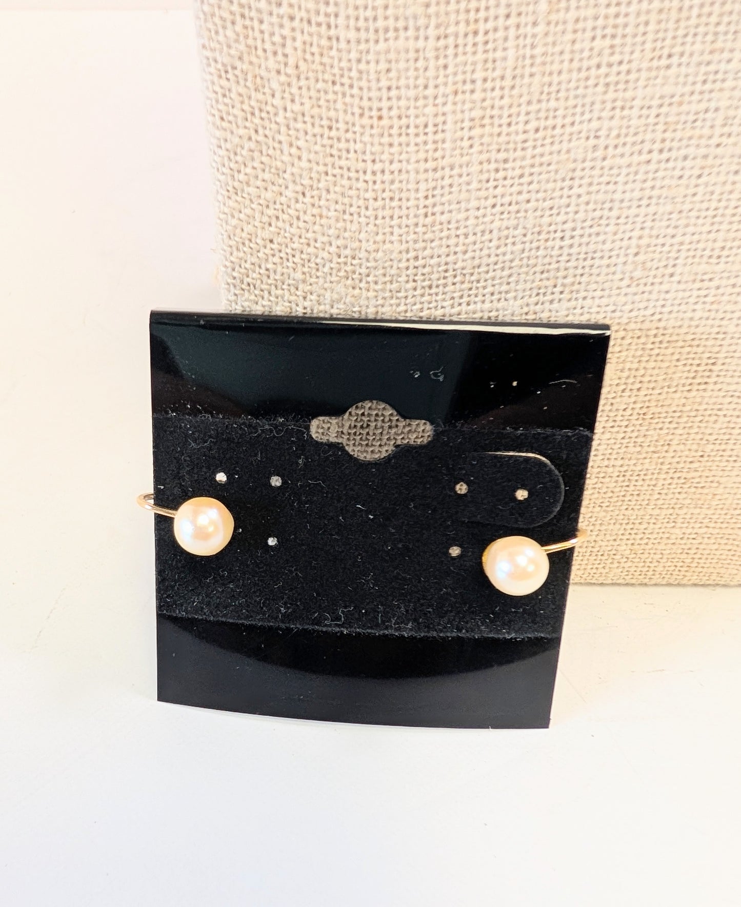 Vintage 12k pearl earrings