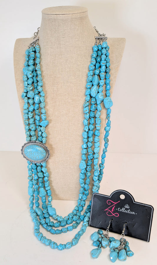 Zi Collection- Howlite Turquoise Vintage Set